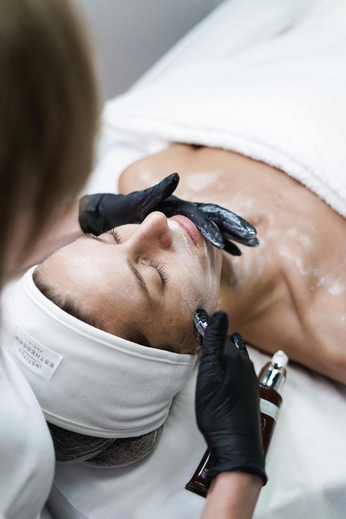 Deep Cleanse Facial in Glasgow. This image features a lady receiving a facial. Willow Massage and Facials: Expert Facial Therapy in Glasgow, Scotland.